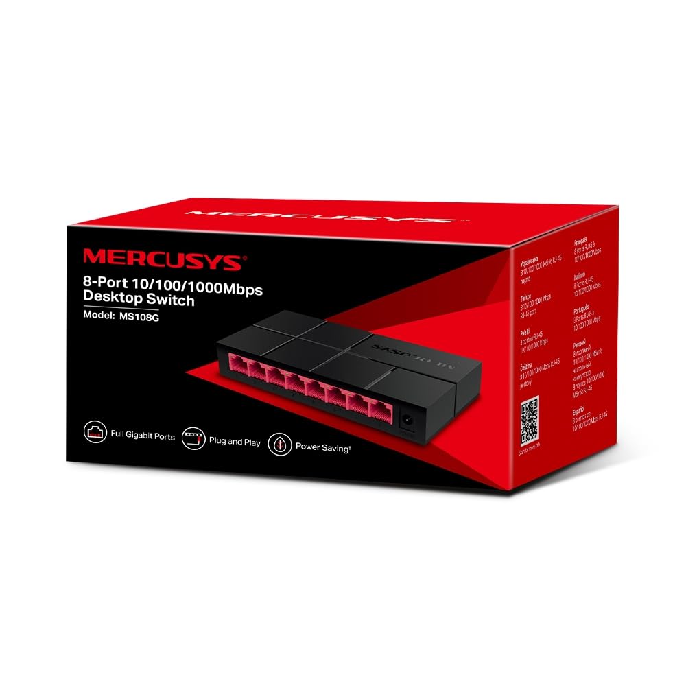 Mercusys MS108G 8 Port 10/100/1000 Switch Mercusys MS108G 8 Port 10/100/1000 Switch